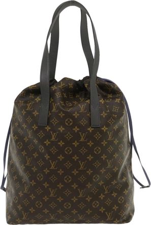 Louis Vuitton Cabas Light Drawstring Monogram Split Canvas Brown Canvas Handbag (Pre-Owned)
