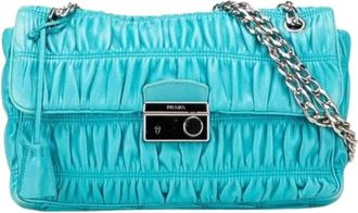 Prada Pre-owned Cross Body Bags, female, Blue, Size: ONE SIZE Pre-owned Vintage Cross Body Bag