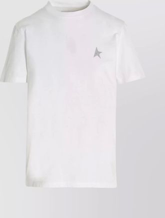 Golden Goose star crew neck glitter short sleeve top