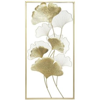 Atmosphera Atmosphera - Decoraci&oacute;n De Pared ginko - Metal 50 X 100 Cm Cr&eacute;ateur DInt&eacute;rieur