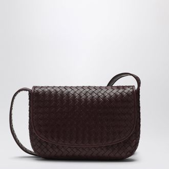 Bottega Veneta Braided leather shoulder bag mahogany