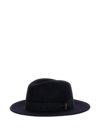 Borsalino Jer Marengo ribbon-trim hat - men - Wool - 58 - Blue