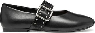 Geox Nieuwe Palmaria Mary Jane - Dames - Ballerinas - Zwart - 37 EU - Leer - Schoenen