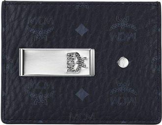 MCM Money Clip Card Case in Visetos Original in Black at Nordstrom