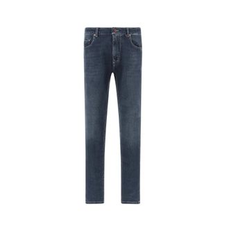 Paul & Shark Red Rivet Jeans - male - Paul & Shark - Slim Fit Jeans - Blue - L - Jeans