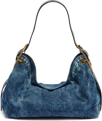 Diesel D-Line-Denim shoulder bag - Shoulder Bags - Woman - Blue