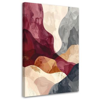 Feeby Impresi&oacute;n De Imagen, Abstracci&oacute;n En Estilo Boho En Colores Burdeos Y Beige, 70x100
