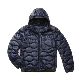 Blauer Warme- Lichtgewicht Gewatteerde Donsjas - Heren - Gewatteerde jassen - Blauw - L - Nylon - Jassen