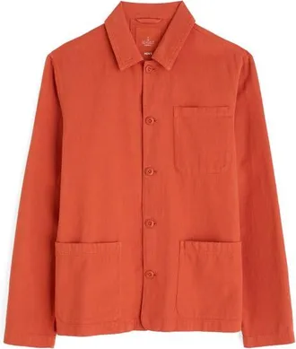 Seasalt Cornwall Well Wright Organic Cotton & Linen Shirt Jacket in Jasper at Nordstrom, Size Xx-Large