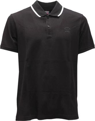 Paul & Shark Katoenen T-shirt - Heren - Polos - Zwart - S - Katoen - Tops