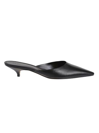 The Row Liisa Kitten Leather Kitten Mules