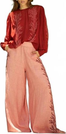 Carolina K Palazzo High Waist Pants In Pink