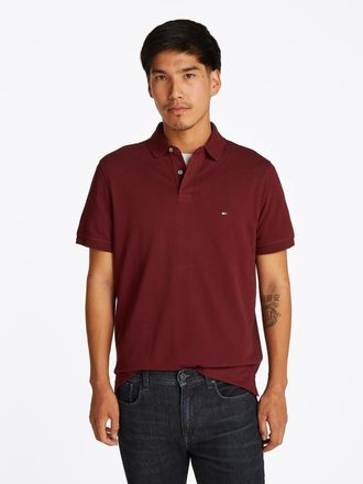 Tommy Hilfiger Poloshirt TOMMY HILFIGER 1985 REGULAR POLO, Herren, Gr. XXL, deep rouge, Piqu&eacute;, Obermaterial: 96% Baumwolle, 4% Elasthan, hoch geschlossener Ausschnit