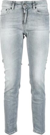 Dondup Cotton Monroe Jeans - Dames - Slim Fit Jeans - Grijs - W24 - Katoen - Jeans