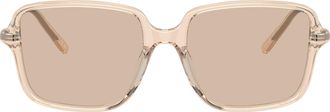 Brunello Cucinelli 0bc3001 Translucent Acetate Square Sunglasses with Metallic Accents