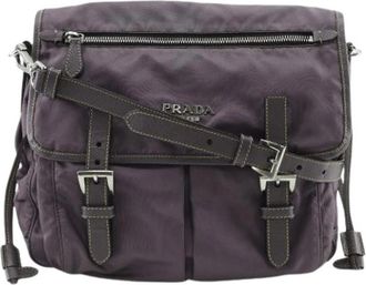 Prada Pre-owned Vintage Cross Body Bag - Dames - Vintage Schoudertas - Paars - ONE Size - Nylon - Vintage