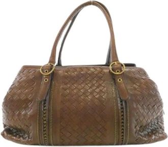 Bottega Veneta Pre-owned Leren Schoudertas - Dames - Vintage Handtas - Bruin - ONE Size - Leer - Vintage
