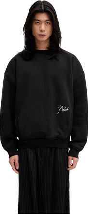 Rhude Classique Crewneck - Heren - Sweatshirts - Zwart - XL - Katoen - Hoodies & sweatvesten