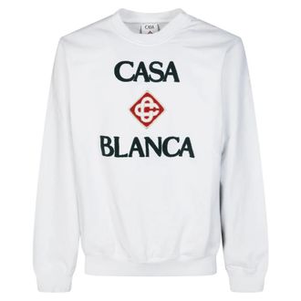 Casablanca Felpa GC Classic - Heren - Sweatshirts - Wit - M - Katoen - Hoodies & sweatvesten