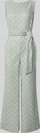 Betty Barclay Regular Fit Jumpsuit mit geometrischem Allover-Stitching in Mint, Gr&ouml;&szlig;e 36