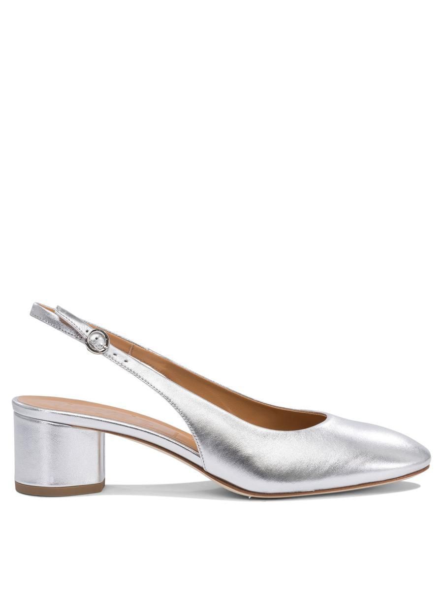 サンダル・ミュール AEYDE Women Sandals A11FSBERS8MFL0121920007920 SILVER Aeyde | ELISE Silver Leather Heeled Sandal