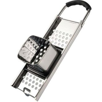 OEM Plato Para &Ntilde;oquis, Rallador De &Ntilde;oquis, Rallador De &Ntilde;oquis, Acero Inoxidable, Pl&aacute;stico, Aprox. 33 X 11 X 6,7 Cm, Plata - Crezuo