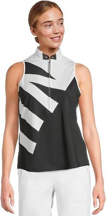 Jamie Sadock Zigzag Print Sleeveless Top Womens Clothing Black : XS, Polyester/Spandex