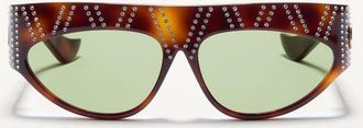 Valentino Occhiale Geometrico In Acetato unisex HAVANA/VERDE 61