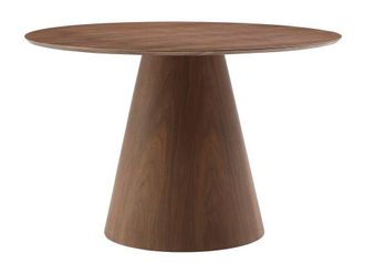 Vente-Unique 4 - Seater Round Dining Table With - Dark Natural - ANTALIZA in Walnut