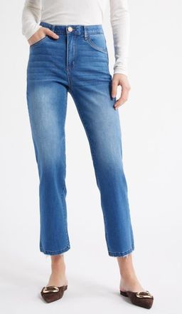 Wit & Wisdom Bennett Skyrise Barely Bootcut Jeans in Mid Blue Artisanal at Nordstrom, Size 14P