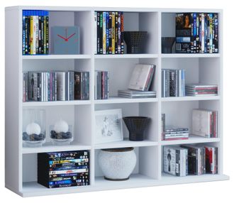 ebuy24 Ebuy24 - Estante De Madera Vcm De Pie Gabinete De Cd De Ahorro De Espacio Para 480 Cd O 224 Dvd Dimensiones:al. 82 X An. 102 X P. 23 Cm Estante De Dvd