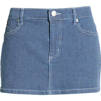Florence By Mills Pinstripe Denim Miniskirt in Denim Stripe at Nordstrom, Size 10