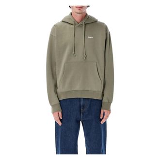 Obey Hoodies & sweatvesten, Heren, Groen, M, Wereld in Vlammen Grafische Hoodie