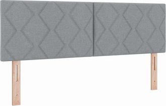 vidaXL Vidaxl - Cama Con Somier Con Colch&oacute;n Gris Claro 140 X 200 Cm Tela