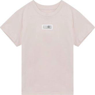 Maison Margiela Numeric Katoenen T-Shirt - Dames - T-shirts - Roze - XS - Katoen - Tops