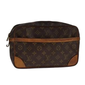 Louis Vuitton Pre-owned Canvas clutches - Dames - Pre-owned - Bruin - Maat: ONE Size Leer