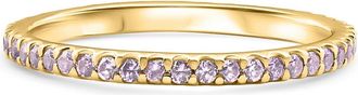 Pompeii3 3/4Ct Genuine Amethyst Eternity Ring Stackable Band 14k Yellow Gold Size: 8
