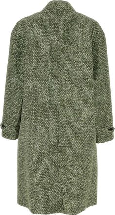 Gucci Mens Printed Poplin Coat Green Polyester