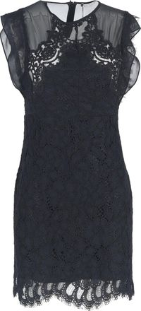 Sandro Sandro Ornella Black Lace Dress in Black Viscose
