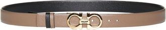 Ferragamo Reversible Leather Gancini Belt - Brown