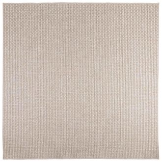 vidaXL Alfombras De &Aacute;rea Cuadrado Faro Crema 120 X 120 Cm Poli&eacute;ster Vidaxl