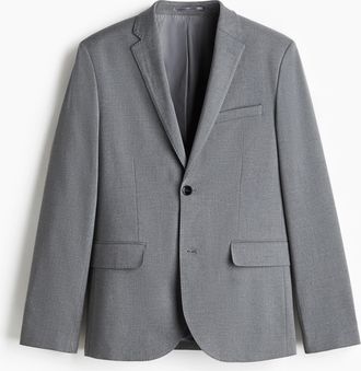 H&M Einreihiges Jackett in Slim Fit - Grau