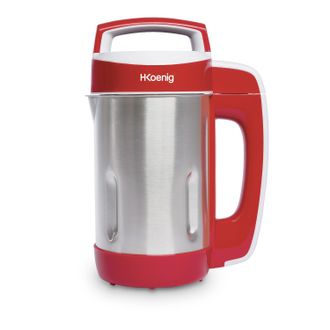 H.Koenig Hkoenig - Sopera El&eacute;ctrica Y Licuadora, M&aacute;quina Para Hacer Sopas, Batidos, O Compotas, 1.1 Litros, 850 W, 4 Programas, Acero Inoxidable, Rojo Mxc18, P