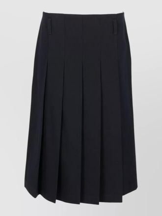A.P.C. pleated midi skirt featuring belt loops