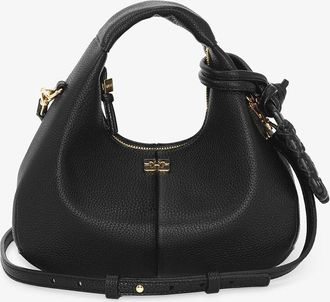 Ganni Black Mini Hobo Bag