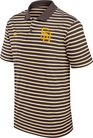 Nike San Diego Padres Striped Victory Nike Mens Dri-FIT MLB Polo in Brown | 02LX0I0MPYP-JDC