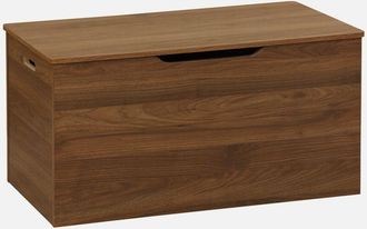 Sweeek Sweeek - Banco Arc&oacute;n, Final De Cama Con Efecto De Madera De Nogal, Nepal, Madera De Nogal, 80x40x40 Cm