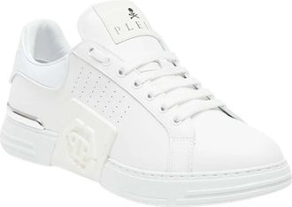 Philipp Plein Flat Schoenen - Heren - Sneakers - Wit - 45 EU - Leer - Schoenen