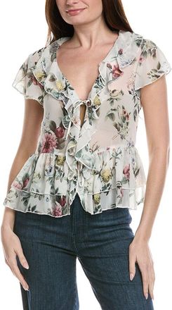 Alberta Ferretti Philosophy Flutter Blouse