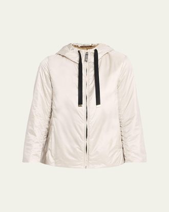 Max Mara Hooded Water-Repellent Canvas Jacket